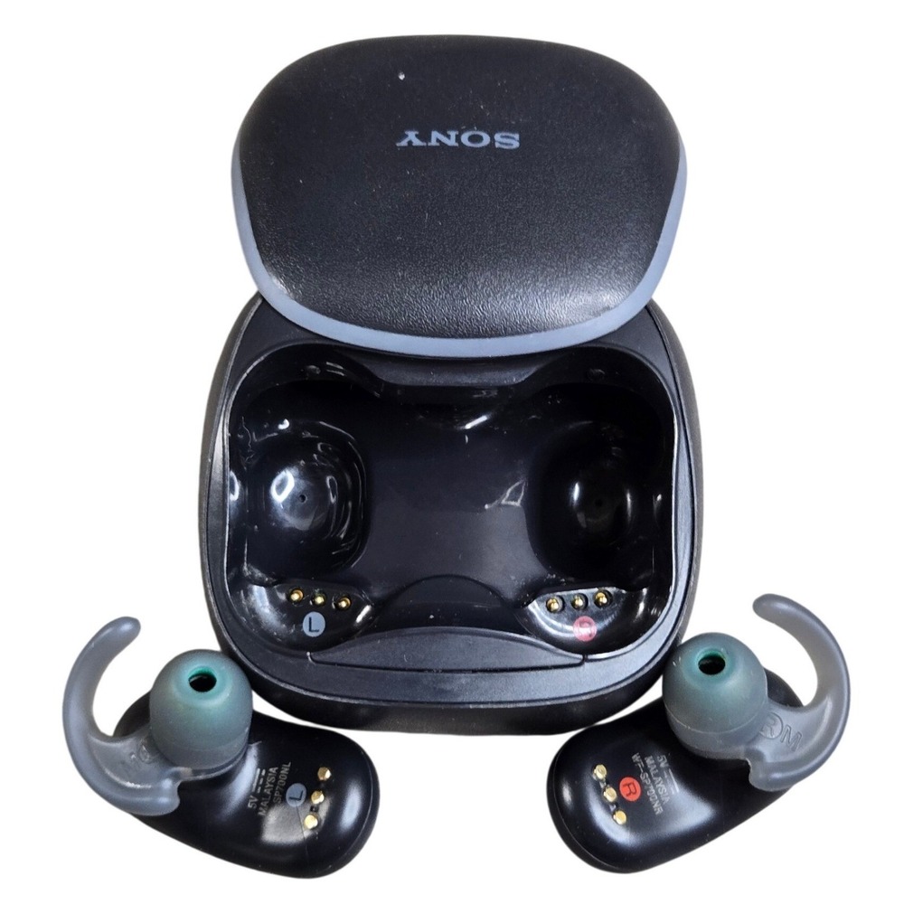 Sony WF-SP700N Wireless Earbuds Unisex OS Black Noise Canceling As Is